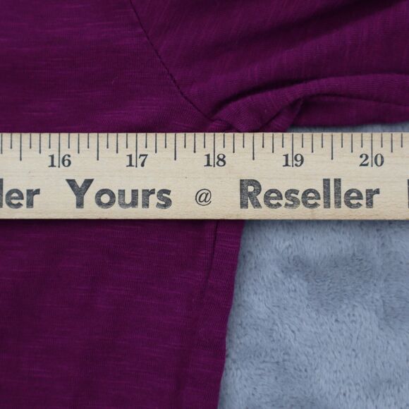 Ana A New Approach Shirt Womens M Purple Long SLeeve Lace Scoop Neck Tee - Picture 6 of 16
